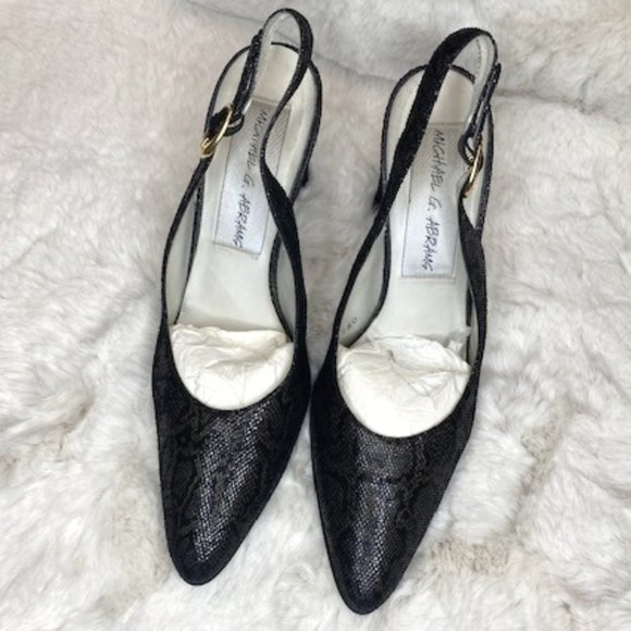 Snake Color Sling Back Pumps - Picture 2 of 3